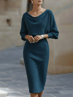 Avery | Women's Luxurious Midi Dress, Flowy Summer Occasionwear for Holidays and Special Events, Flowy Summer Occasionwear for Holidays and Special Events - image 6