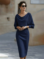 Avery | Women's Luxurious Midi Dress, Flowy Summer Occasionwear for Holidays and Special Events, Flowy Summer Occasionwear for Holidays and Special Events - image 8