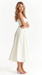 Avery | Women's Sleeveless Midi Dress, Flattering Summer Dress for Holidays and Everyday Wear, Flattering Summer Dress for Holidays and Everyday Wear - image 3