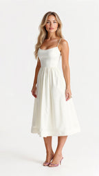 Avery | Women's Sleeveless Midi Dress, Flattering Summer Dress for Holidays and Everyday Wear, Flattering Summer Dress for Holidays and Everyday Wear - image 4