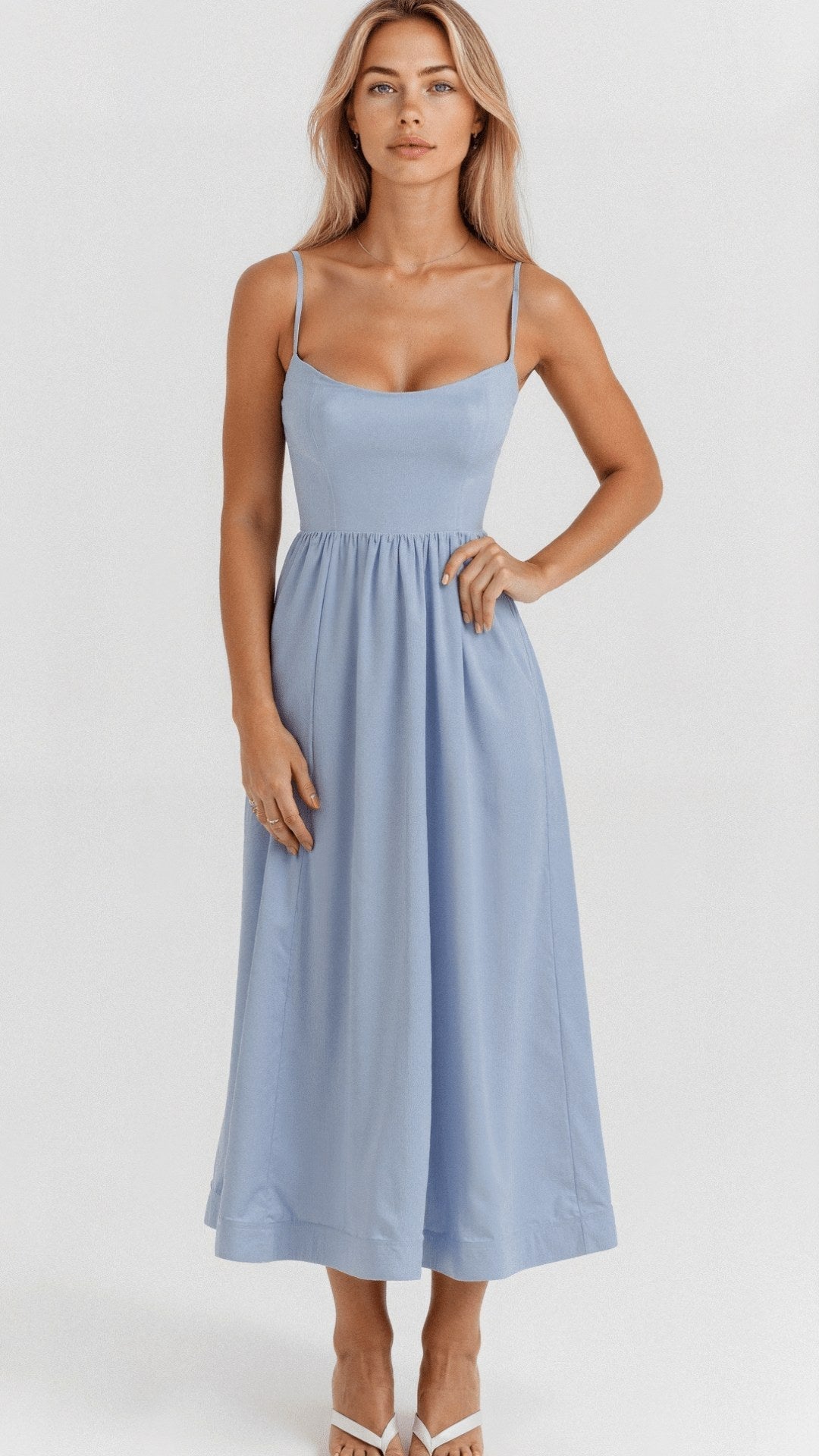 Avery | Women's Sleeveless Midi Dress, Flattering Summer Dress for Holidays and Everyday Wear, Flattering Summer Dress for Holidays and Everyday Wear - image 7