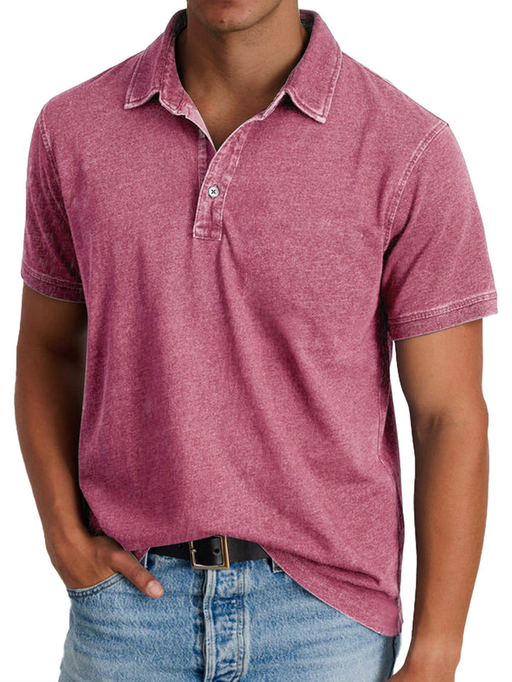 Banjo | Men's Classic Polo Shirt, Refined Heritage Polo Shirt | The Shrader Sisters | Pink