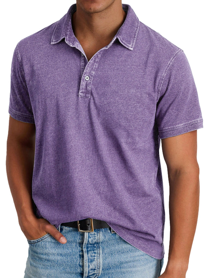 Banjo | Men's Classic Polo Shirt, Refined Heritage Polo Shirt | The Shrader Sisters | Violet