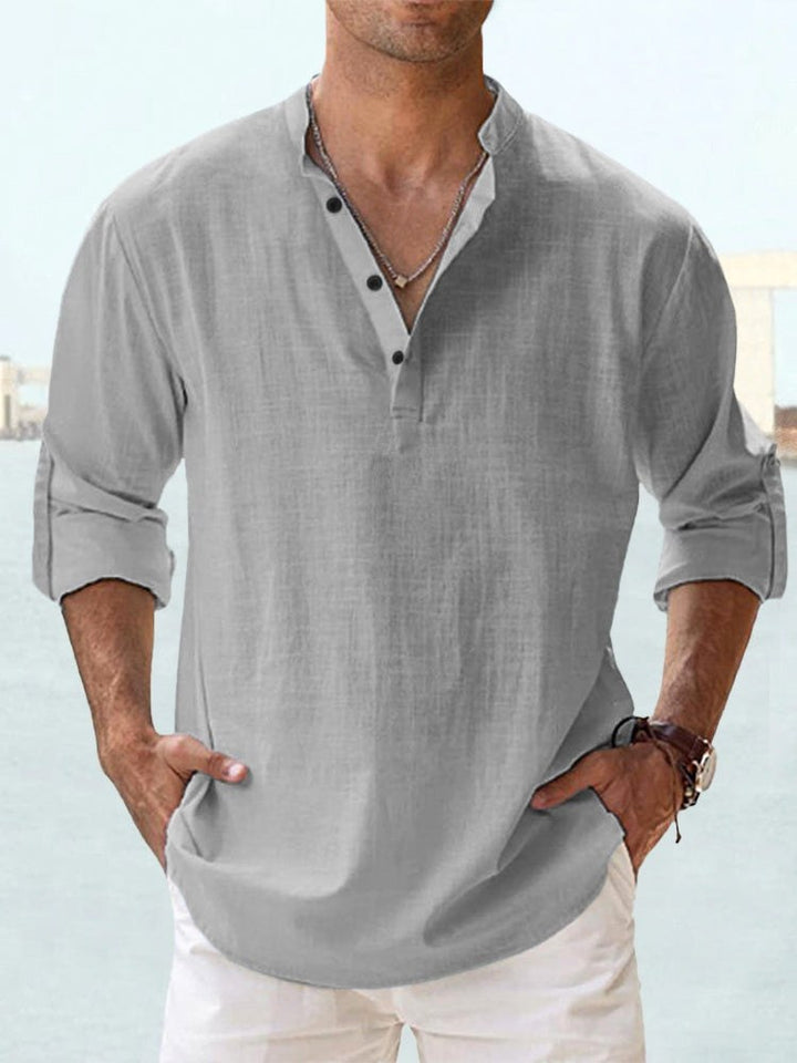 Beau | Men's Breathable Button-Up Shirt, Smart Tailored Shirt | The Shrader Sisters | Gray