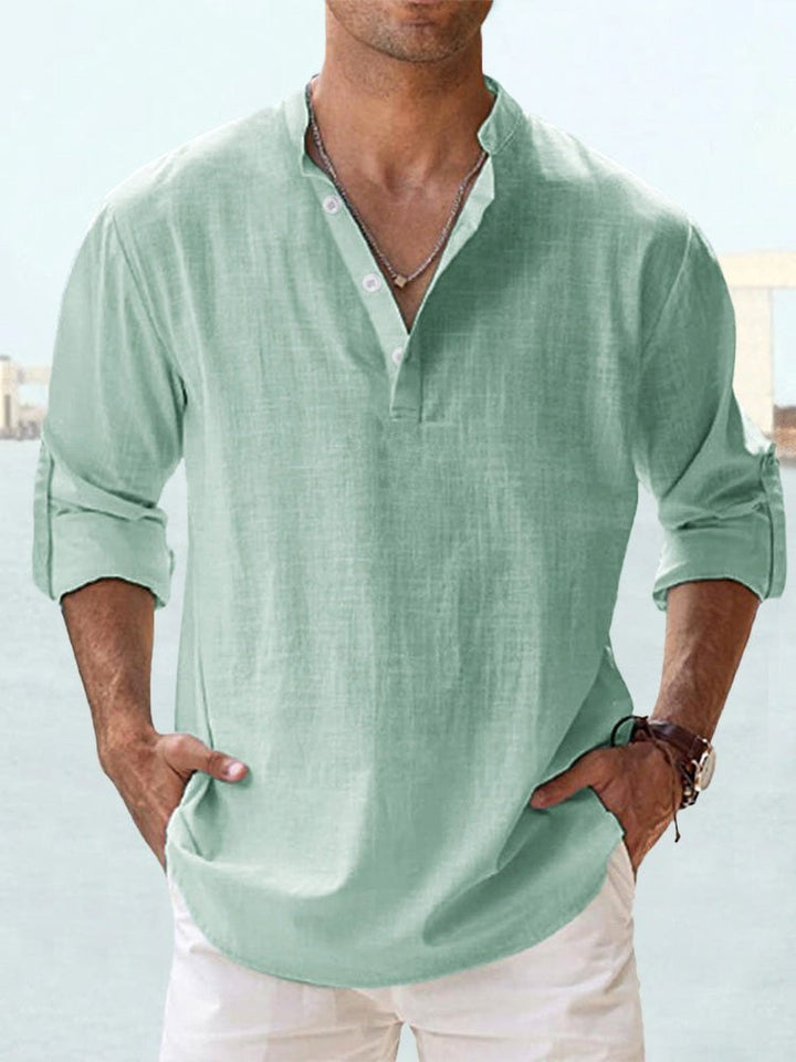 Beau | Men's Breathable Button-Up Shirt, Smart Tailored Shirt | The Shrader Sisters | Green