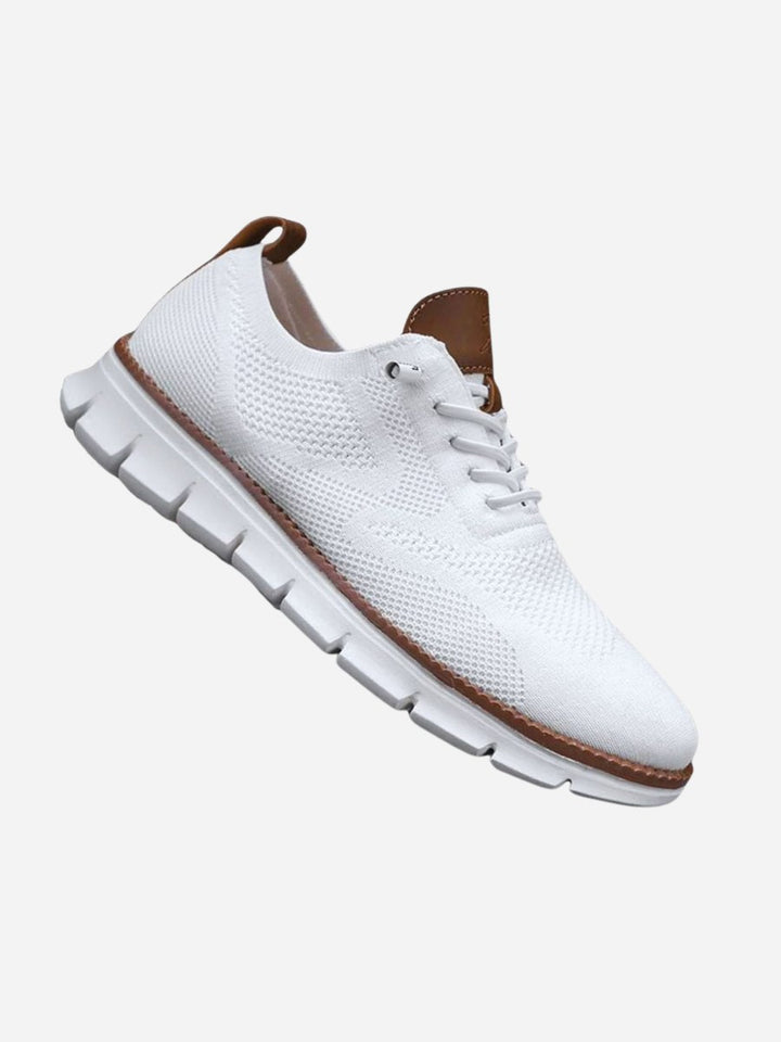 Beau | Men's Orthopedic Walking Shoes, Wide Toe Box Support Shoes | The Shrader Sisters | White