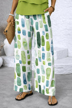 Bec | Women's Sleeveless Fluid Two-Piece Set, Wide-Leg Printed Lounge Set | The Shrader Sisters
