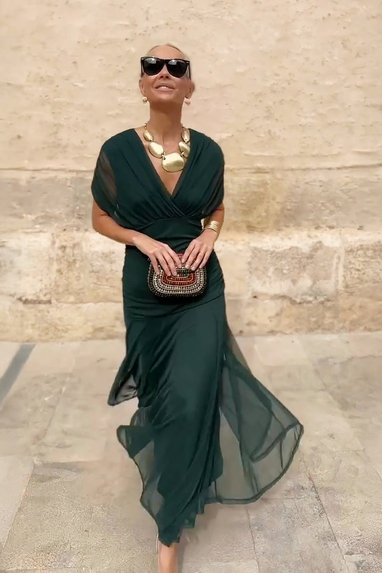 Bella | Women's V-Neck Fantasy Party Maxi Dress - image 11