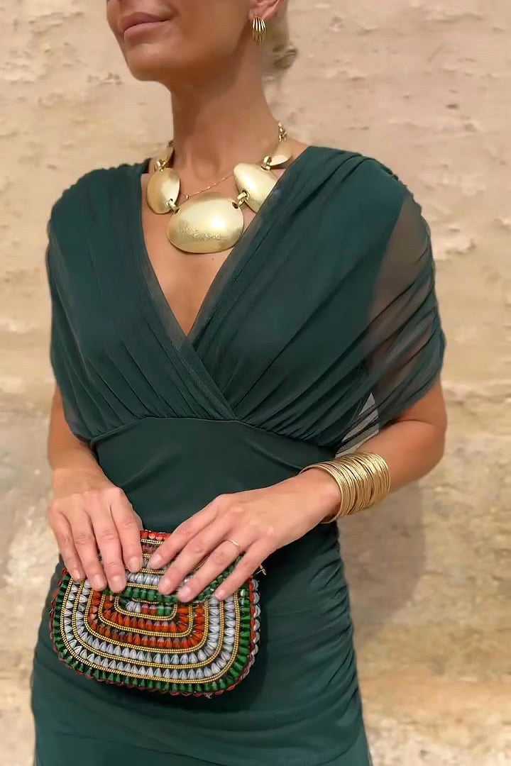 Bella | Women's V-Neck Fantasy Party Maxi Dress - image 7