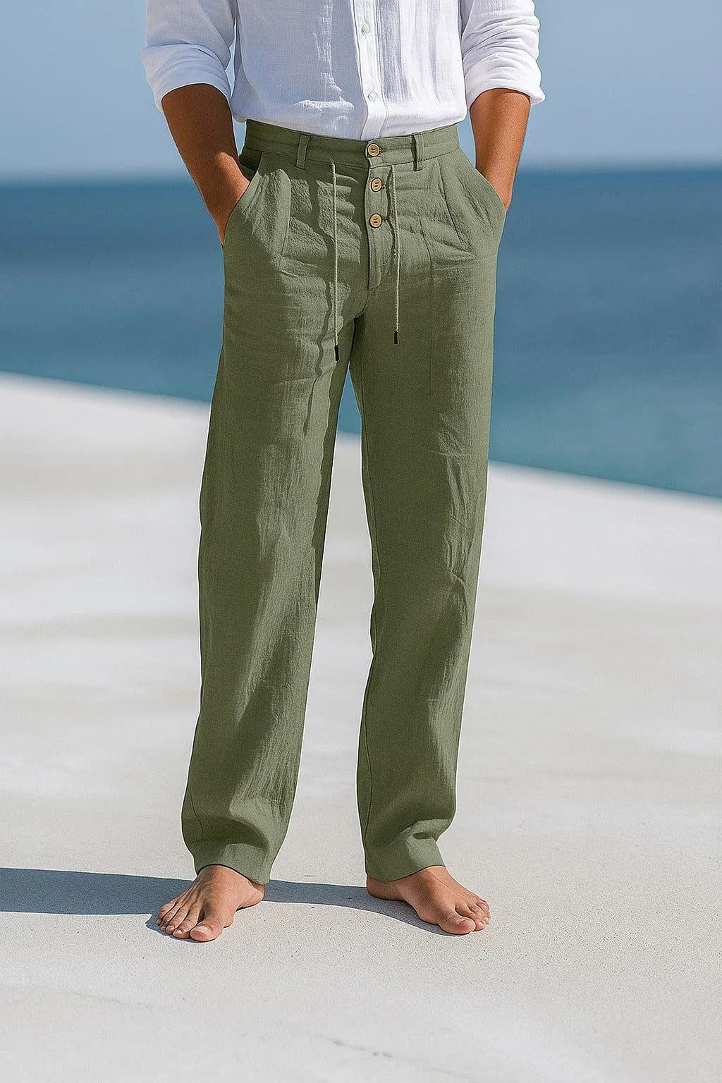 Blake | Men's Breathable Linen Trousers, Relaxed-Fit Summer Trousers | The Shrader Sisters