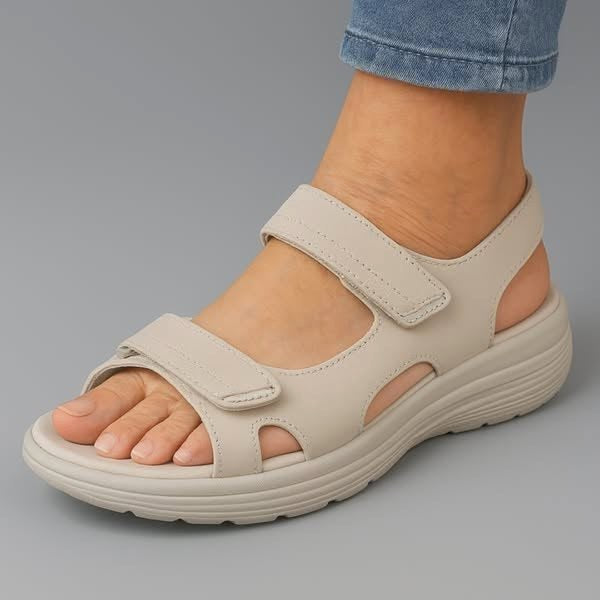 Bonnie | Women's Orthopaedic Slip-On Sandals, Cushioned Support Sandals | The Shrader Sisters | Grey