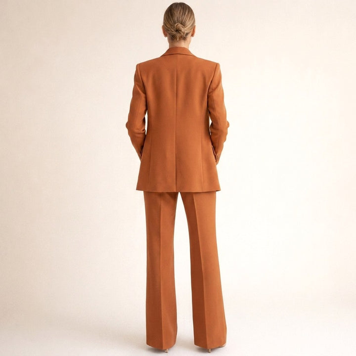 Bree | Women's Structured Blazer with Flared Trousers, Two-Piece Suit | The Shrader Sisters