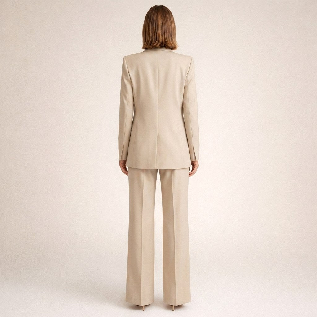Bree | Women's Structured Blazer with Flared Trousers, Two-Piece Suit | The Shrader Sisters
