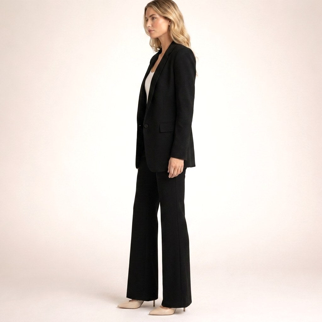 Bree | Women's Structured Blazer with Flared Trousers, Two-Piece Suit | The Shrader Sisters