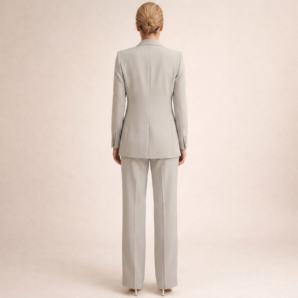 Bree | Women's Structured Blazer with Flared Trousers, Two-Piece Suit | The Shrader Sisters