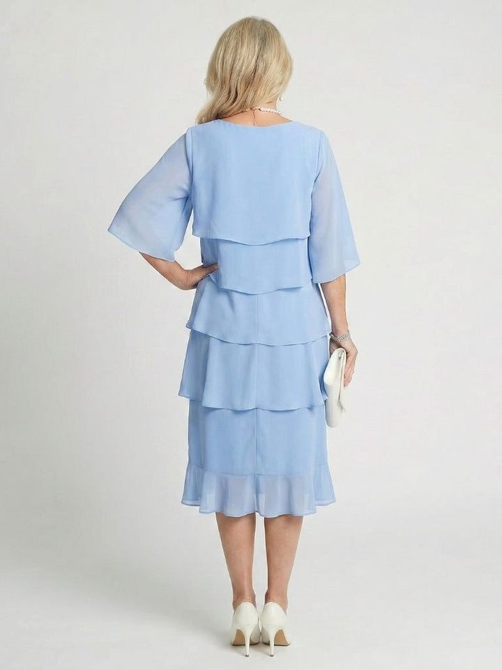 Brent | Women's Layered Tier Midi Dress - image 8