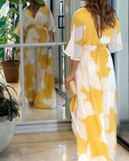 Brielle | Women's Floral Midi Dress, Vibrant Print Midi Dress | The Shrader Sisters