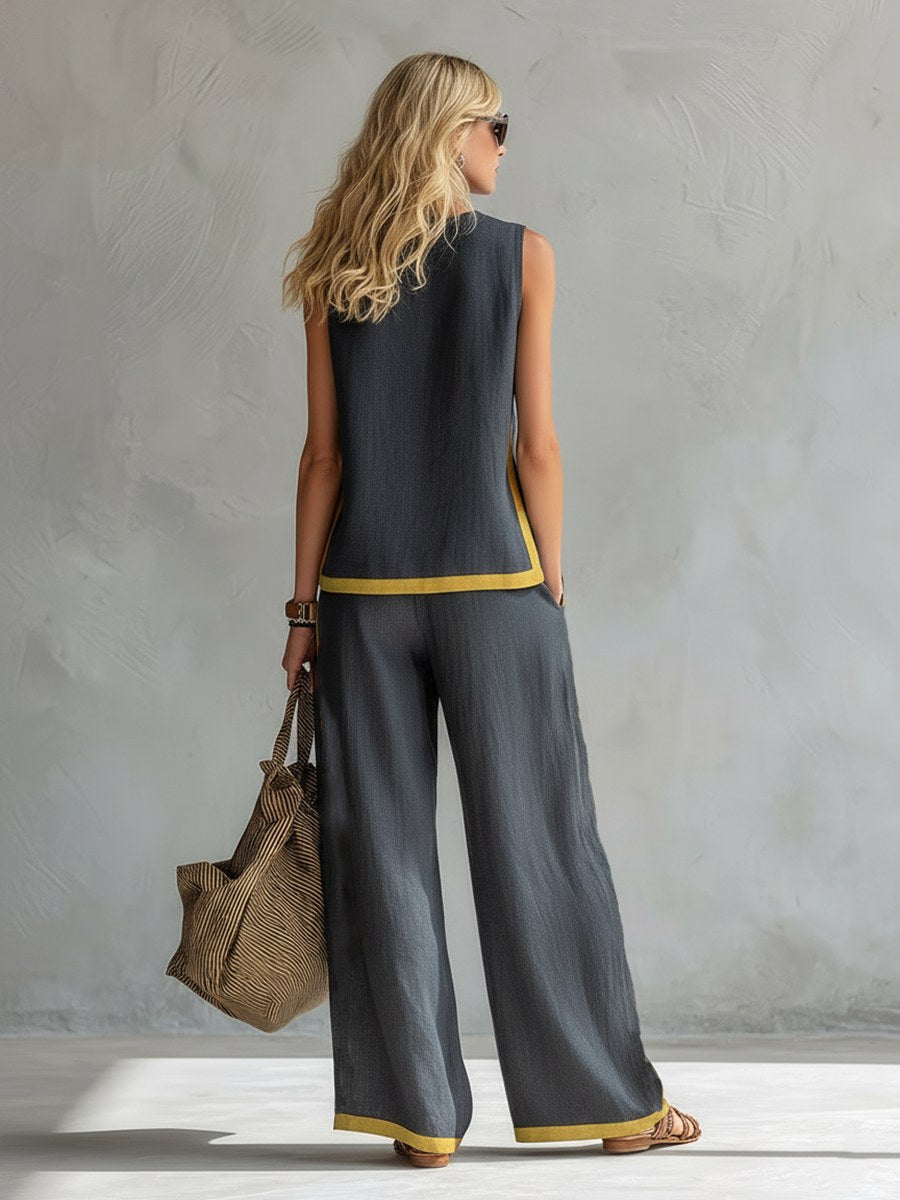 Brielle | Women's Modern Graphic Two-Piece Set, Coordinated Summer Outfit for Holidays and Casual Wear, Coordinated Summer Outfit for Holidays and Casual Wear - Bianco