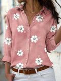 Brittany | Women's Floral Print Blouse, Lightweight Summer Top for Holidays and Casual Wear, Lightweight Summer Top for Holidays and Casual Wear - Pink