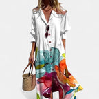 Brooke | Women's Boho Maxi Dress, Lightweight Summer Dress for Holidays and Resort Wear, Lightweight Summer Dress for Holidays and Resort Wear - White