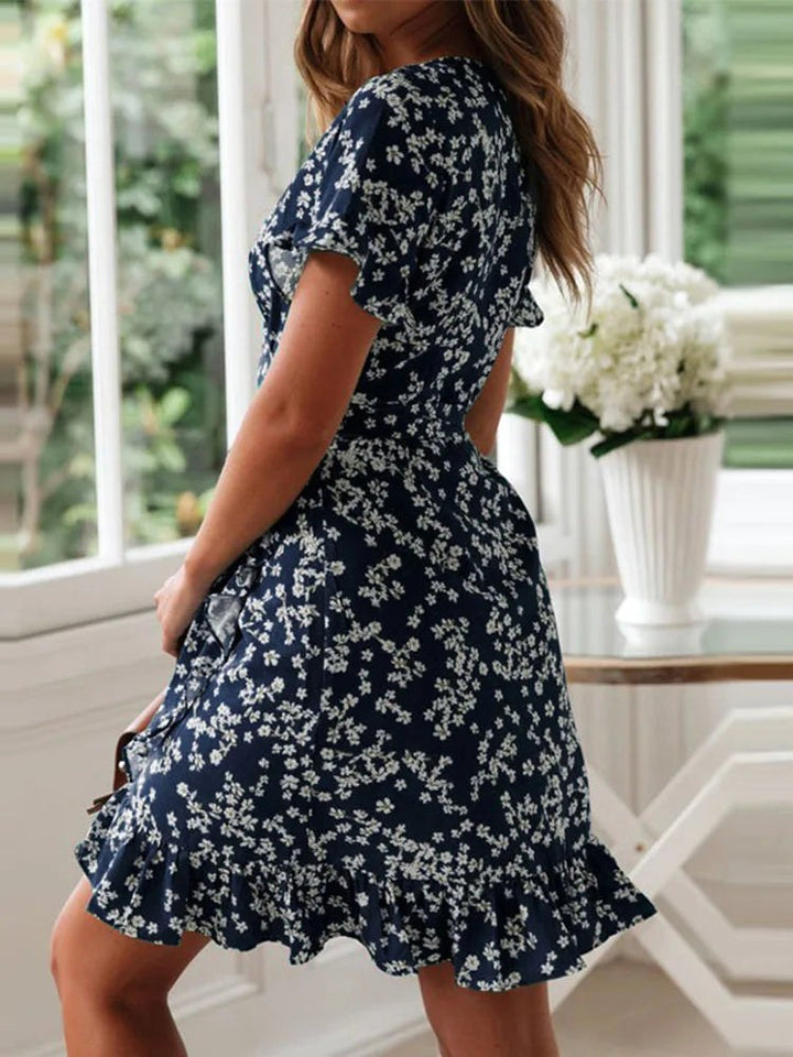 Brooke | Women's Floral Wrap Mini Dress - image 5