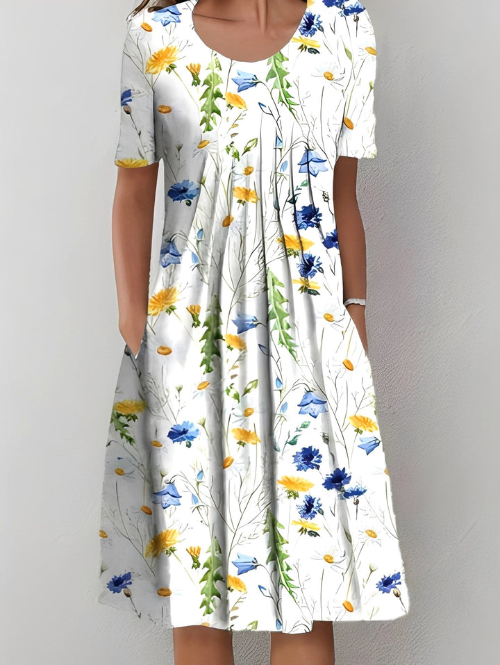 Brooke | Women's Printed Casual Midi Dress - image 4