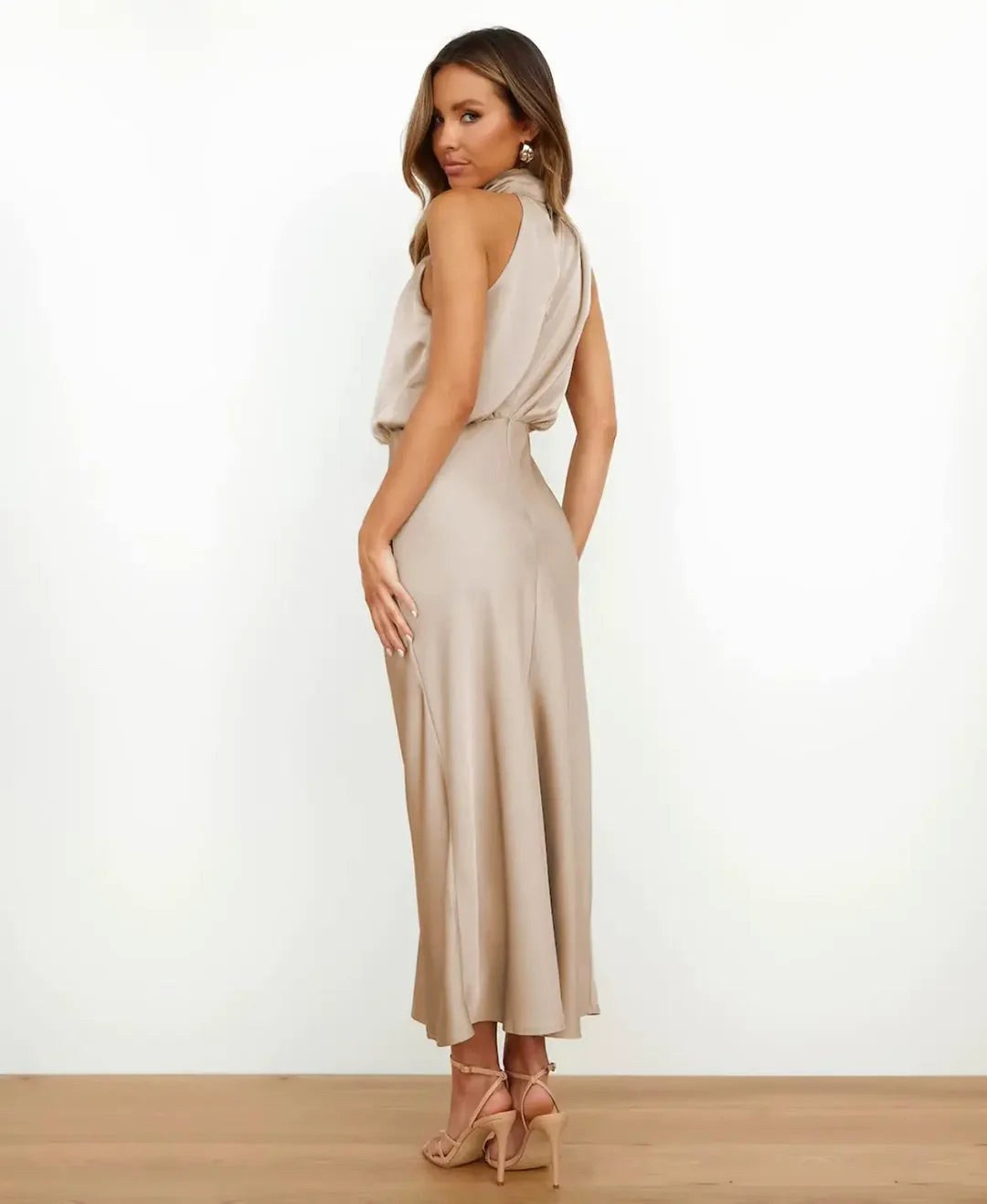 Brooke | Women's Sleeveless High-Neck Midi Dress - image 20