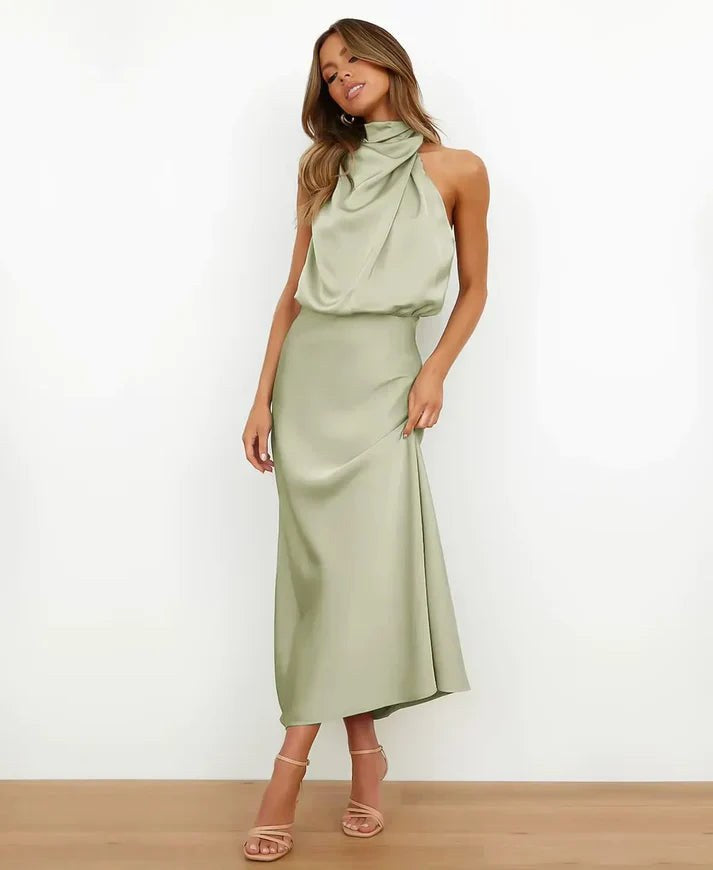 Brooke | Women's Sleeveless High-Neck Midi Dress - image 24