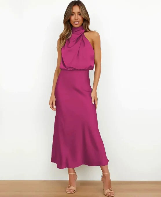 Brooke | Women's Sleeveless High-Neck Midi Dress - image 27