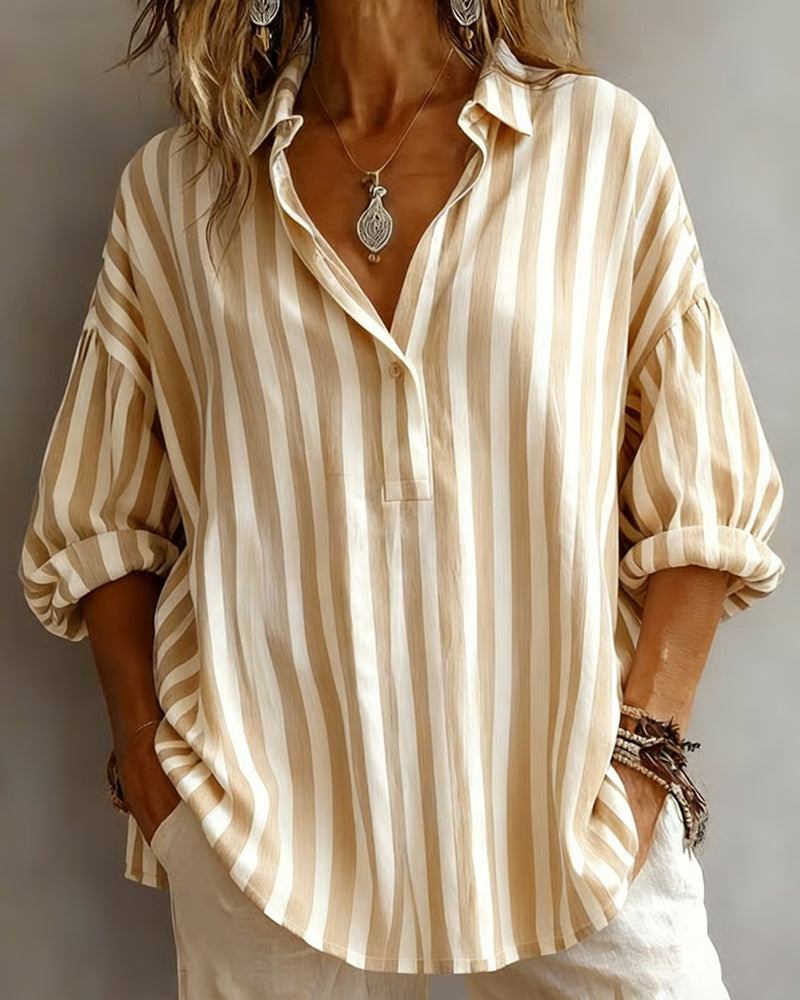 Grace | Striped Collared Shirt