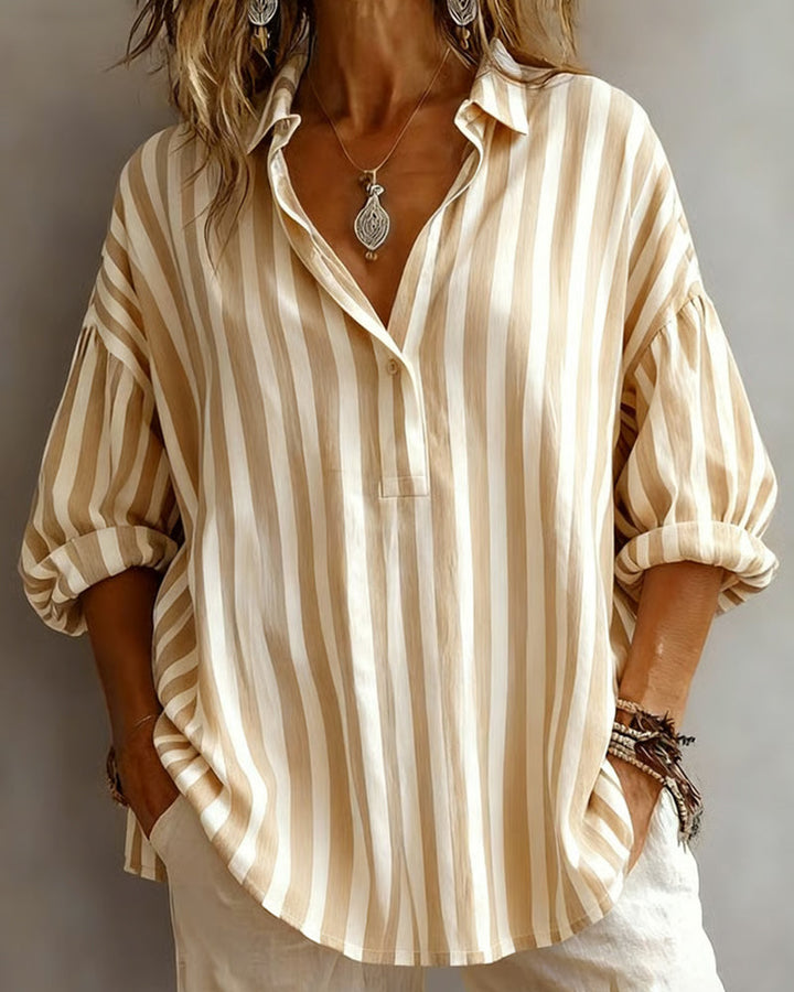 Grace | Striped Collared Shirt