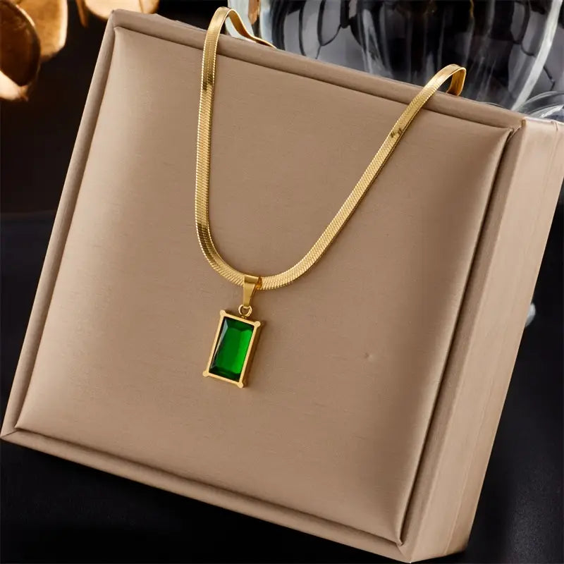 Elvine – Emerald Geometry Jewelry Set