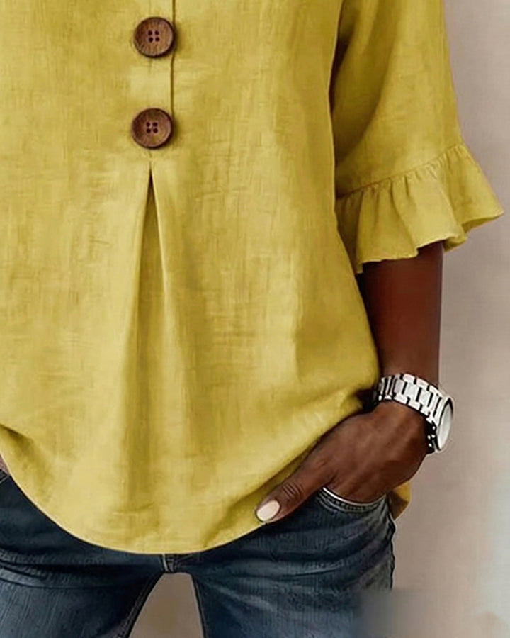 Grace | Cotton Linen Button-Up Shirt