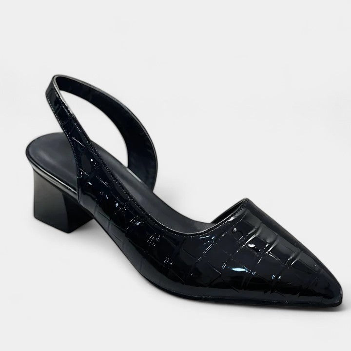 Caitlyn | Women's Orthopaedic Block Heel Shoes, Structured Formal Heels | The Shrader Sisters