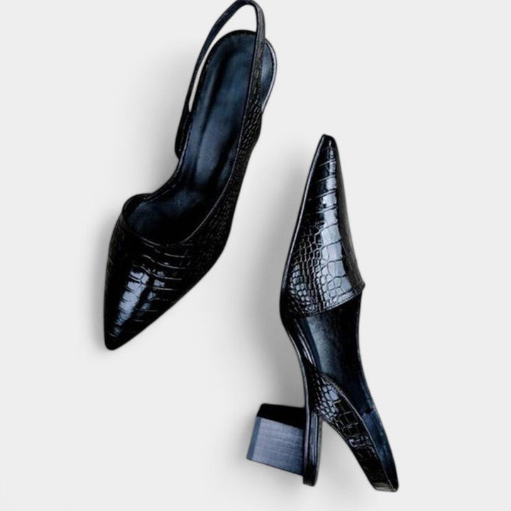 Caitlyn | Women's Orthopaedic Block Heel Shoes, Structured Formal Heels | The Shrader Sisters