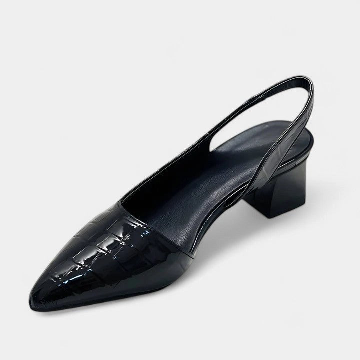 Caitlyn | Women's Orthopaedic Block Heel Shoes, Structured Formal Heels | The Shrader Sisters