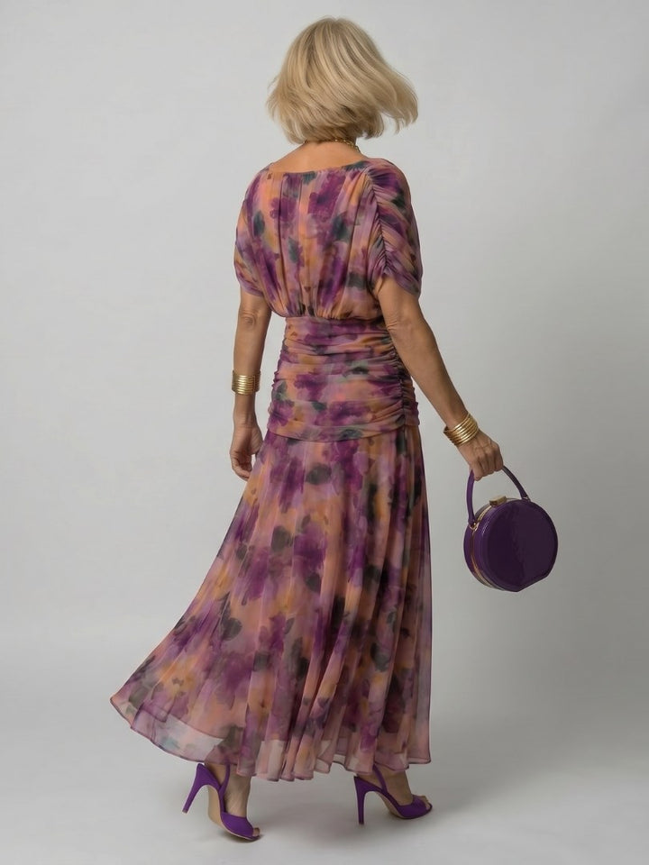 Calen | Women's Off-Shoulder Midi Dress - Multicolor