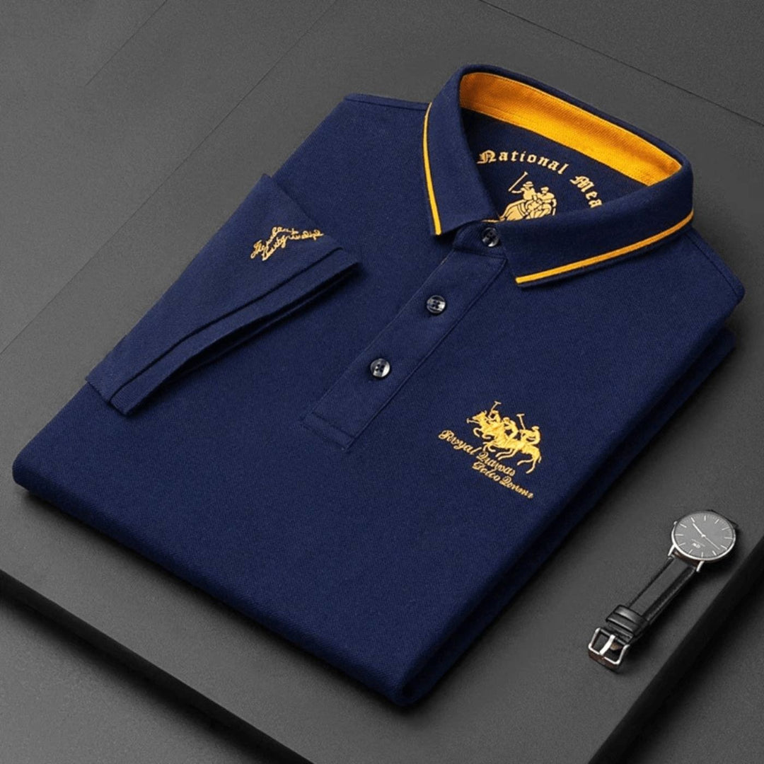 Callan | Men's Breathable Polo Shirt, Short-Sleeve Shirt | The Shrader Sisters | Black