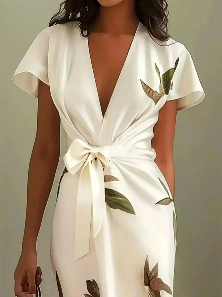 Camille | Women's Elegant Wrap Dress with Adjustable Waist - image 4