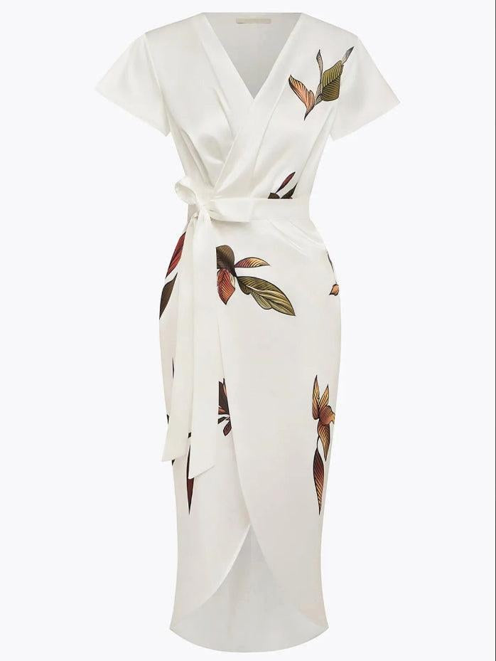 Camille | Women's Elegant Wrap Dress with Adjustable Waist - image 6