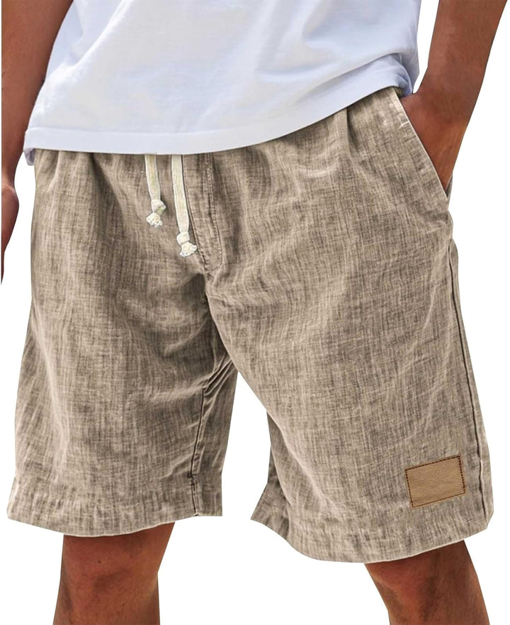 Campbell | Men's Relaxed Cotton Shorts, Lightweight Summer Shorts | The Shrader Sisters | Black