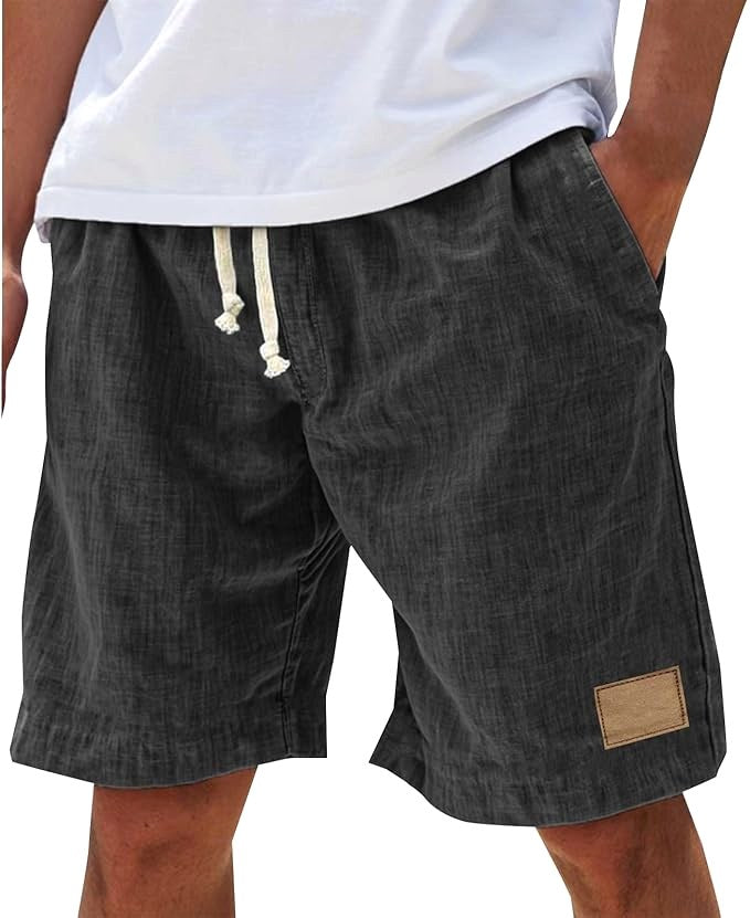 Campbell | Men's Relaxed Cotton Shorts, Lightweight Summer Shorts | The Shrader Sisters | Blue
