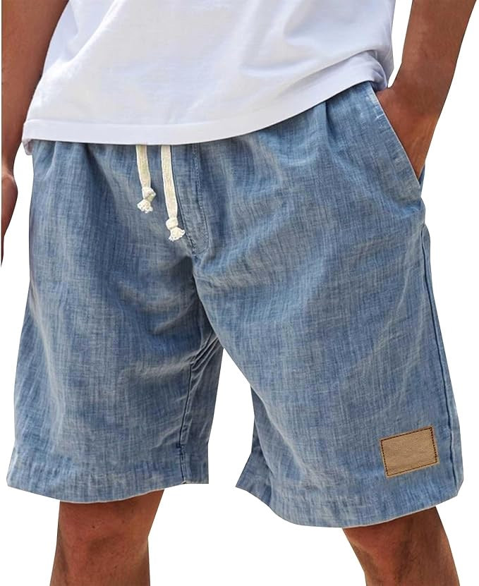 Campbell | Men's Relaxed Cotton Shorts, Lightweight Summer Shorts | The Shrader Sisters | Green