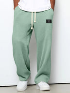 Campbell | Women's Relaxed Lace Trousers, Straight-Leg Everyday Trousers | The Shrader Sisters | Blue