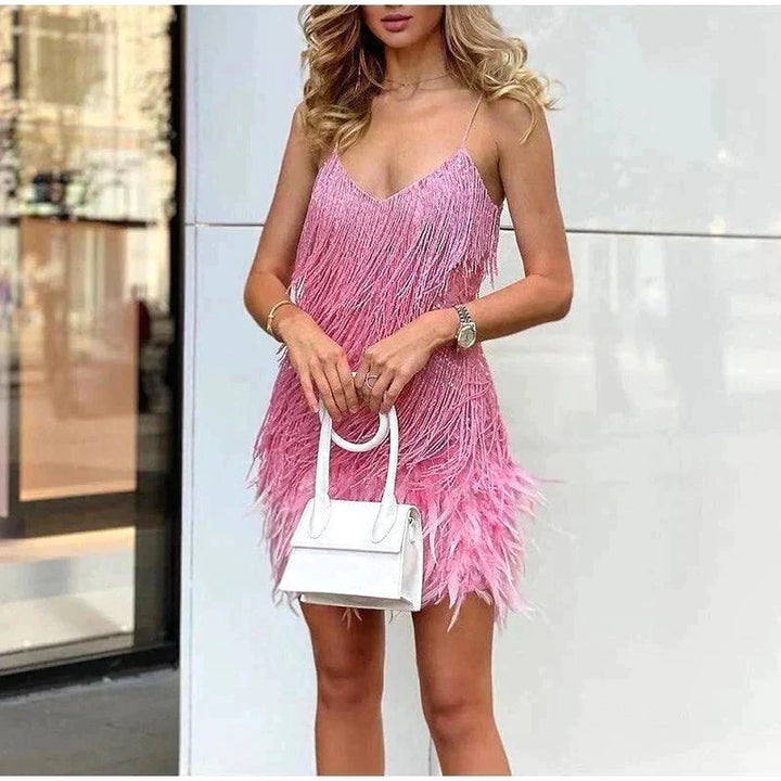 Charlotte | Women's Feather Mini Dress with Flattering Fit - image 7