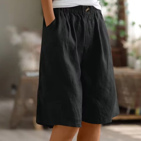 Charlotte | Women's Relaxed Comfort Shorts - Black