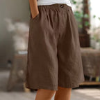 Charlotte | Women's Relaxed Comfort Shorts - Brown