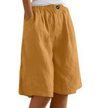 Charlotte | Women's Relaxed Comfort Shorts - Earthy Yellow