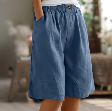 Charlotte | Women's Relaxed Comfort Shorts - Blue