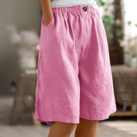 Charlotte | Women's Relaxed Comfort Shorts - Pink